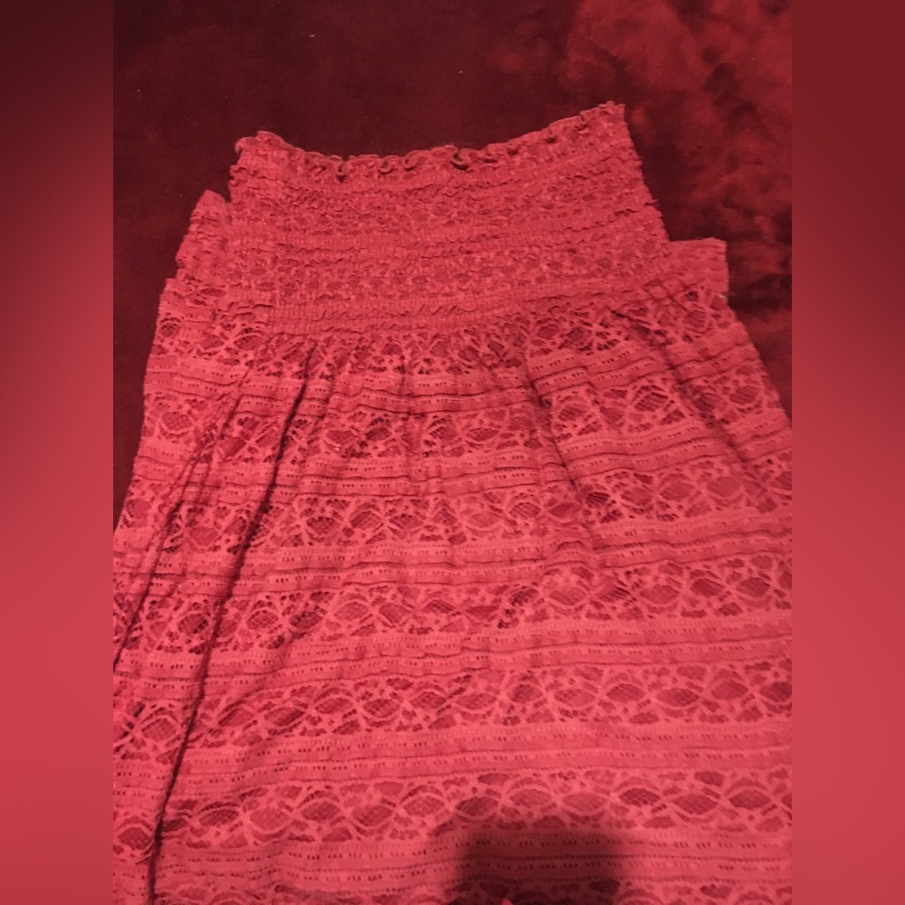 long dress lace in the front and silk inside the dress